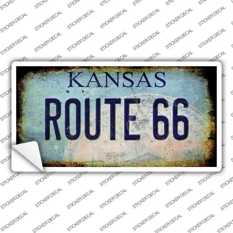 Route 66 Kansas Novelty Sticker Decal