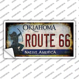 Route 66 Oklahoma Rusty Novelty Sticker Decal