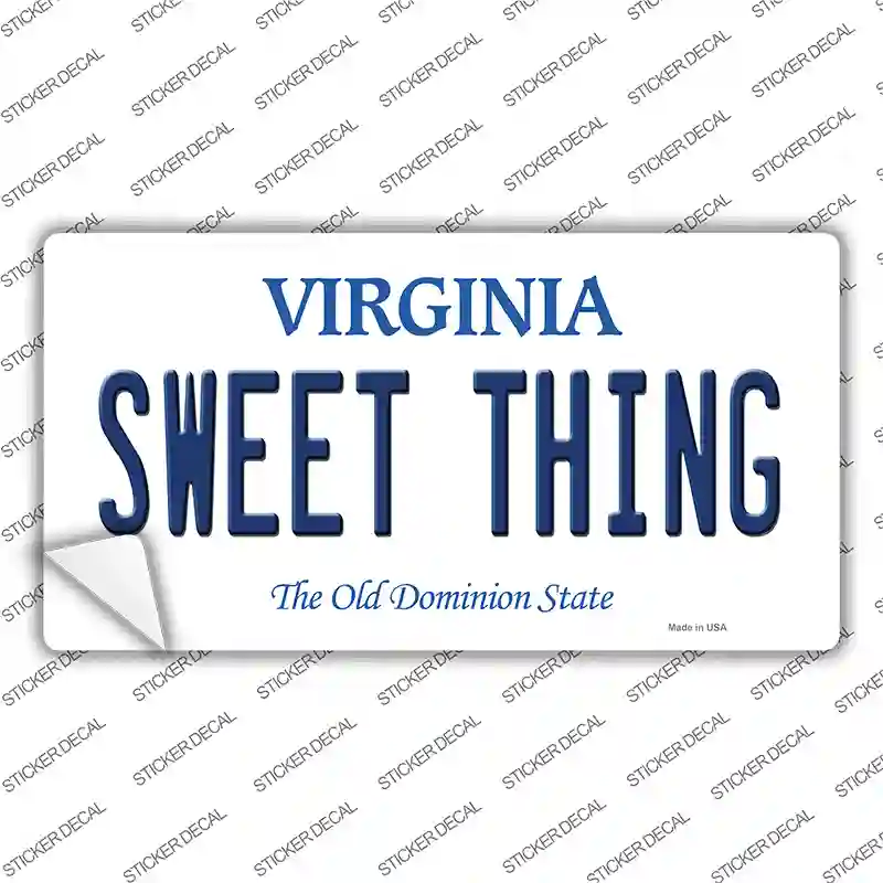 Sweet Thing Virginia Novelty Sticker Decal