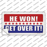 Trump Won Get Over It Novelty Sticker Decal