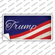 Trump on Waving Flag Novelty Sticker Decal
