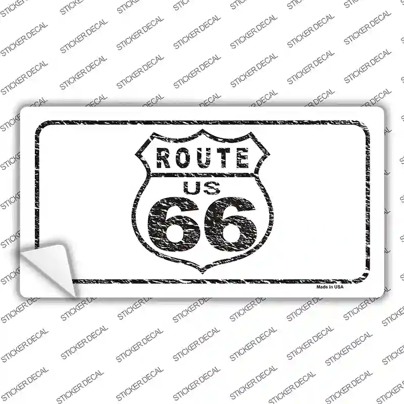 Route 66 Distressed Novelty Sticker Decal