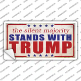 Silent Majority Stands with Trump Novelty Sticker Decal
