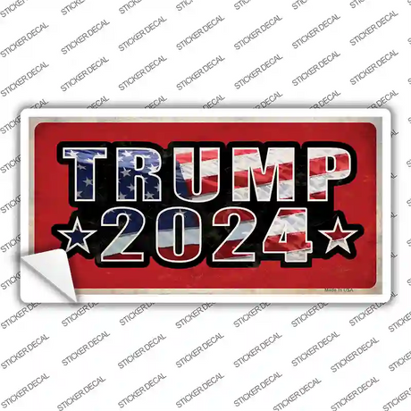 Trump 2024 Flag Novelty Sticker Decal