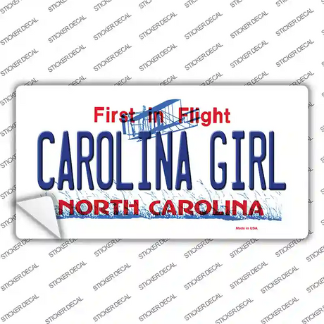 Carolina Girl North Carolina Novelty Sticker Decal