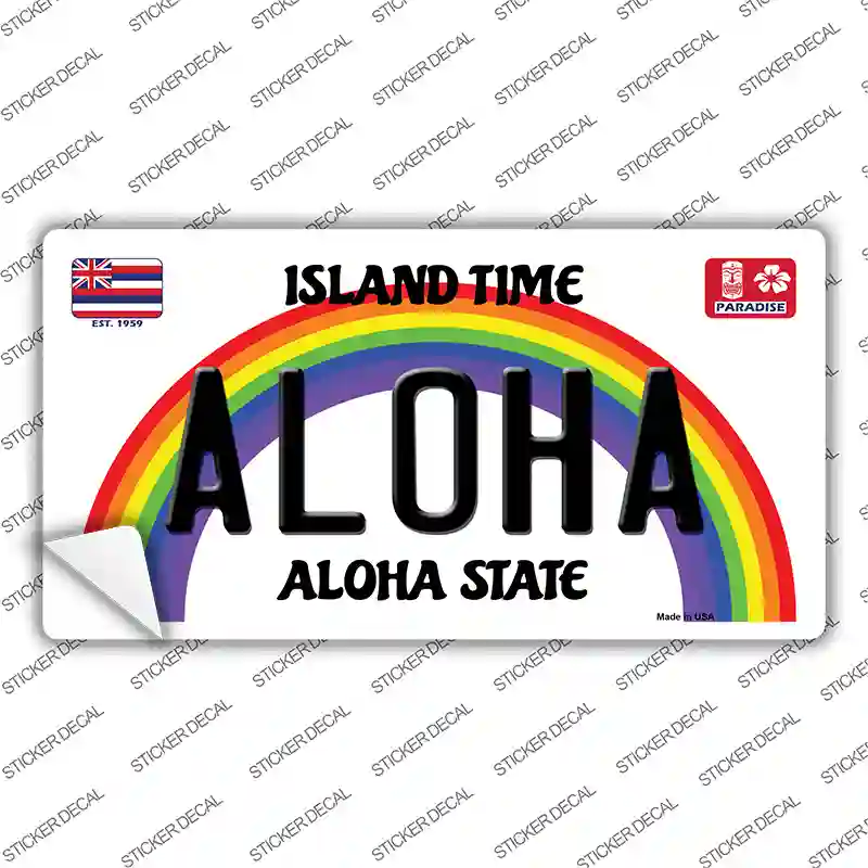 Aloha Hawaii Novelty Sticker Decal