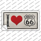 I Love Route 66 Novelty Sticker Decal