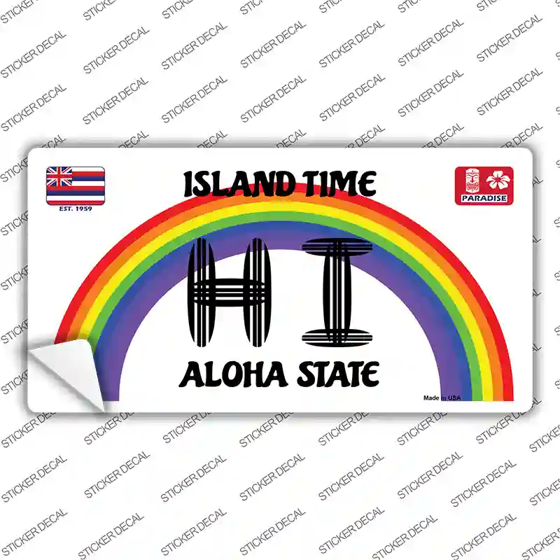 Hawaii Surfboard Novelty Sticker Decal