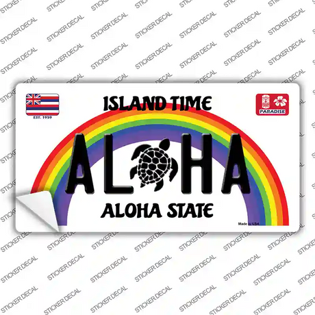 Aloha Turtle Hawaii Novelty Sticker Decal