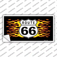 Route 66 Flames Novelty Sticker Decal