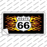 Route 66 Flames Novelty Sticker Decal