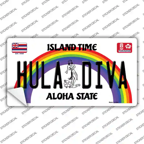 Hula Diva Hawaii Novelty Sticker Decal