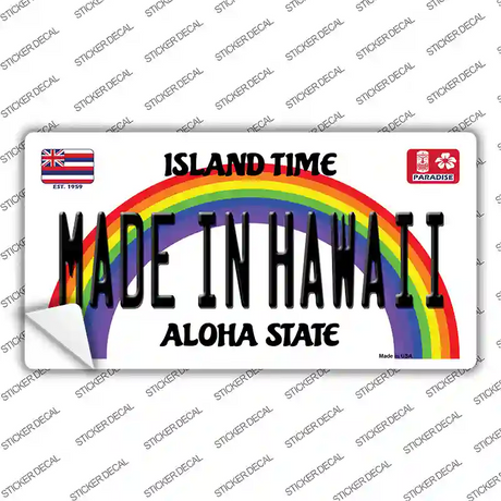 Made In Hawaii Novelty Sticker Decal