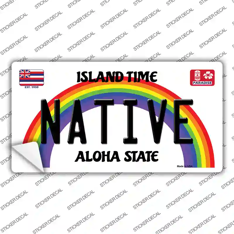 Native Hawaii Novelty Sticker Decal