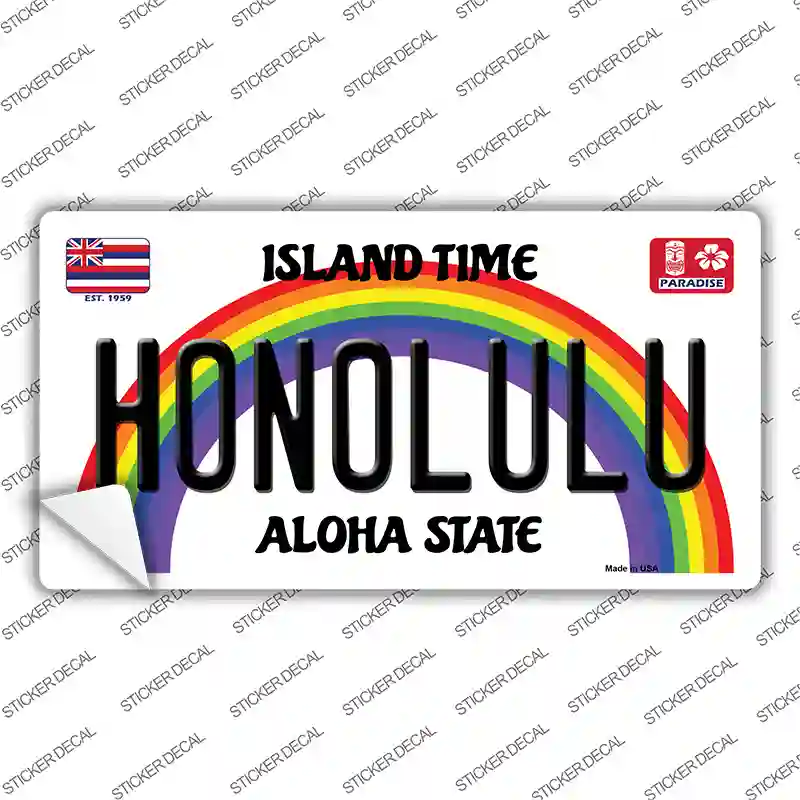 Honolulu Hawaii Novelty Sticker Decal