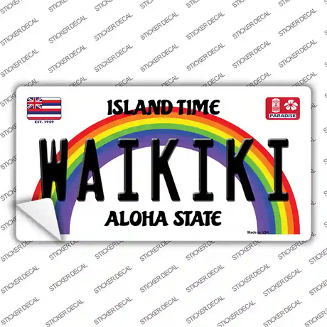 Waikiki Hawaii Novelty Sticker Decal