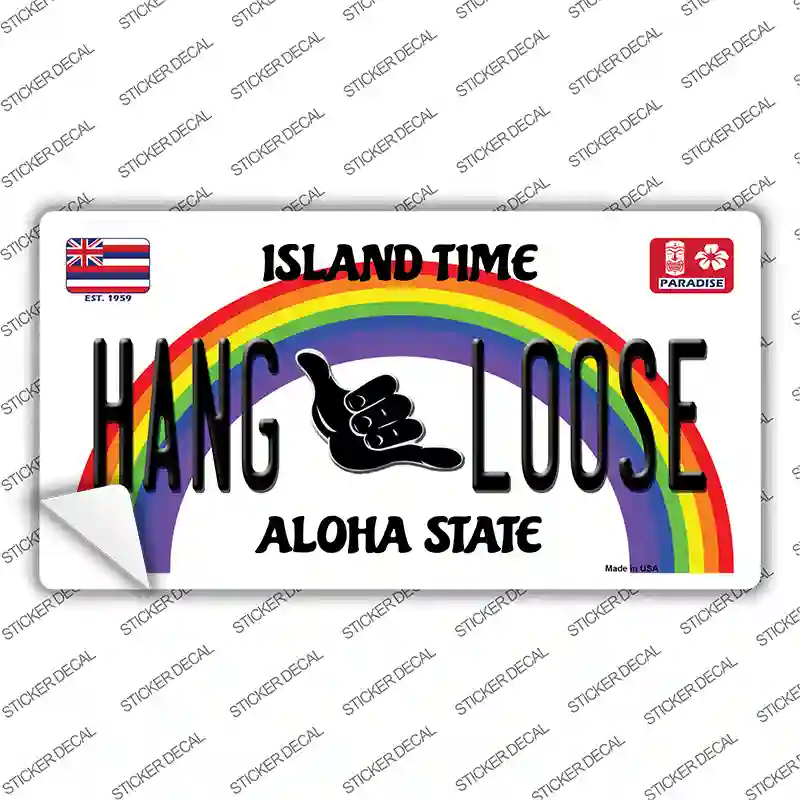 Hang Loose Hawaii Novelty Sticker Decal