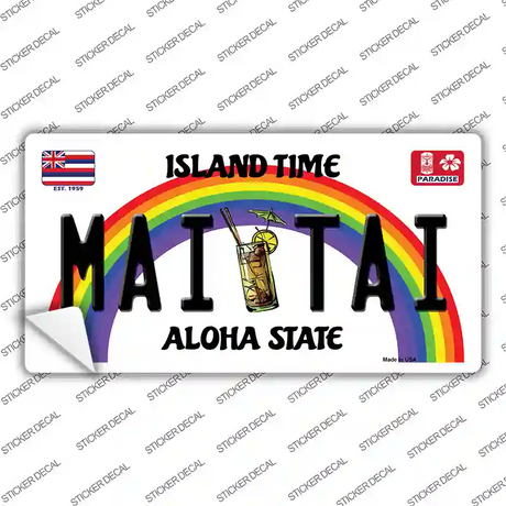 Mai Tai Hawaii Novelty Sticker Decal