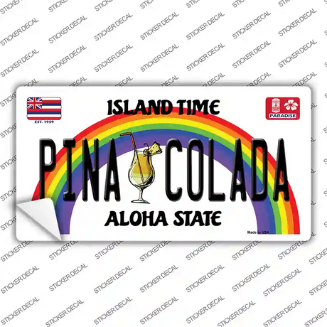 Pina Colada Hawaii Novelty Sticker Decal