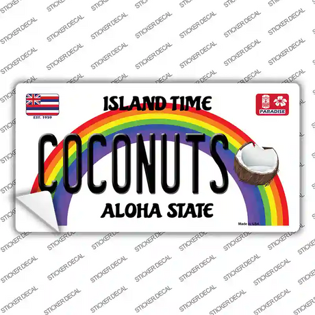 Coconuts Hawaii Novelty Sticker Decal