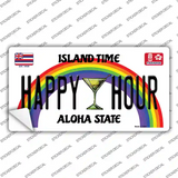 Happy Hour Hawaii Novelty Sticker Decal