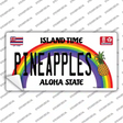 Pineapples Hawaii Novelty Sticker Decal