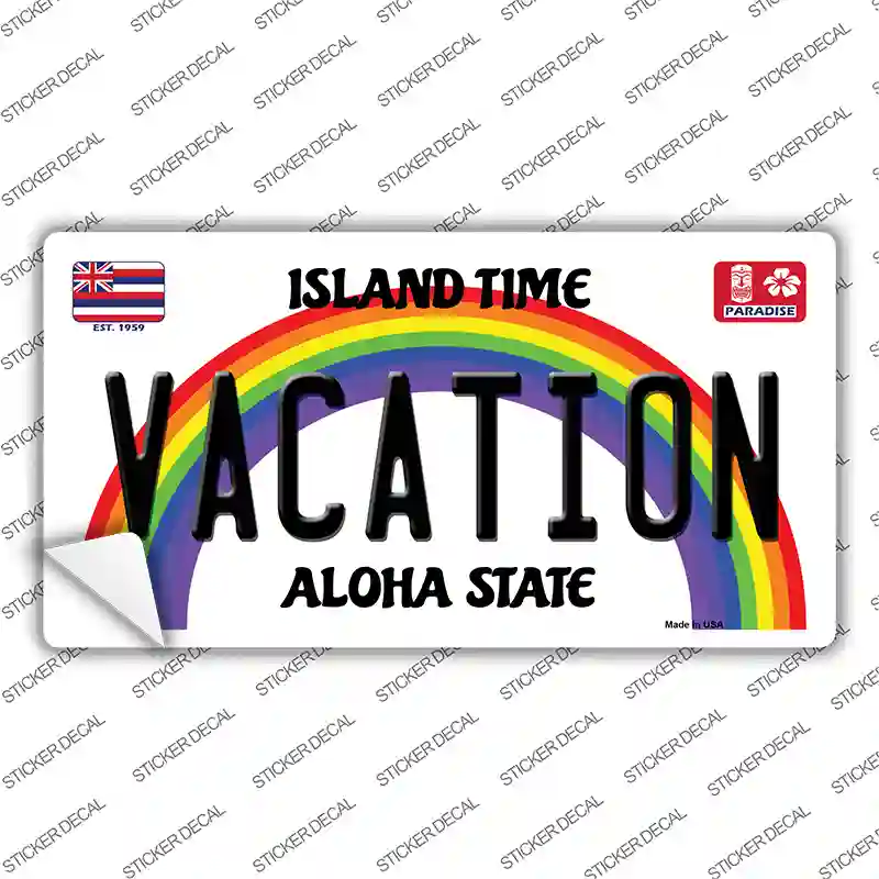 Vacation Hawaii Novelty Sticker Decal