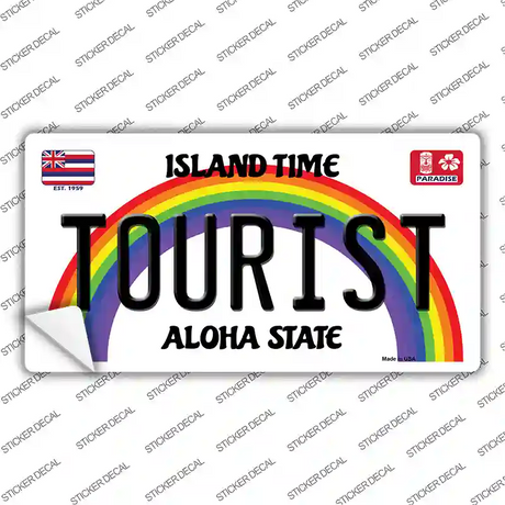 Tourist Hawaii Novelty Sticker Decal