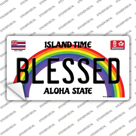 Blessed Hawaii Novelty Sticker Decal