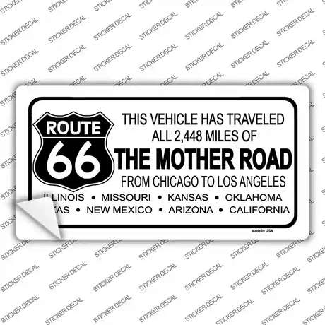 Route 66 Main Cities Novelty Sticker Decal