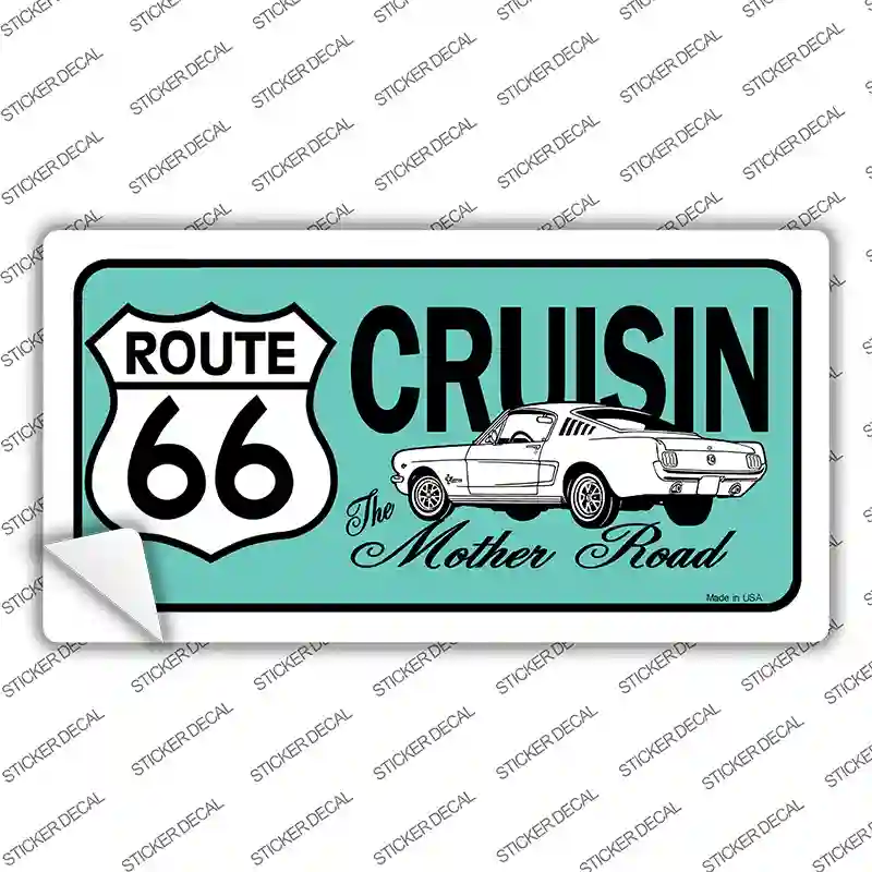 Route 66 Retro Cruisin Novelty Sticker Decal