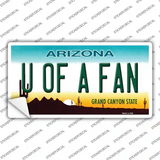 Univ of Arizona Fan Novelty Sticker Decal