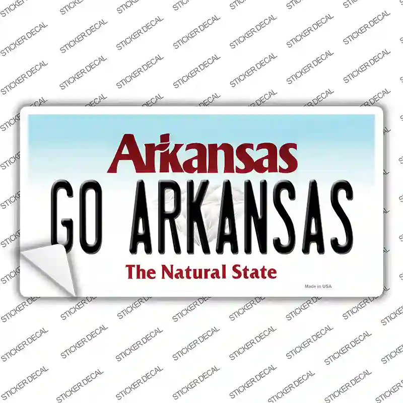 Go Arkansas Novelty Sticker Decal