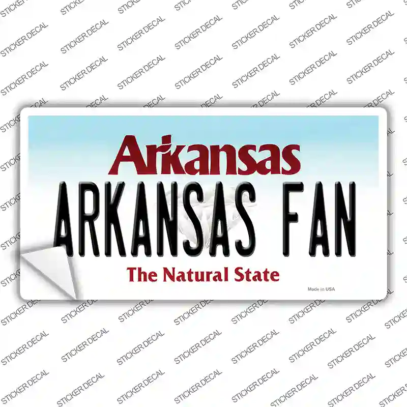 Arkansas Fan Novelty Sticker Decal