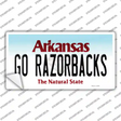 Go Razorbacks Novelty Sticker Decal