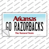 Go Razorbacks Novelty Sticker Decal