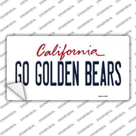Go Golden Bears Novelty Sticker Decal