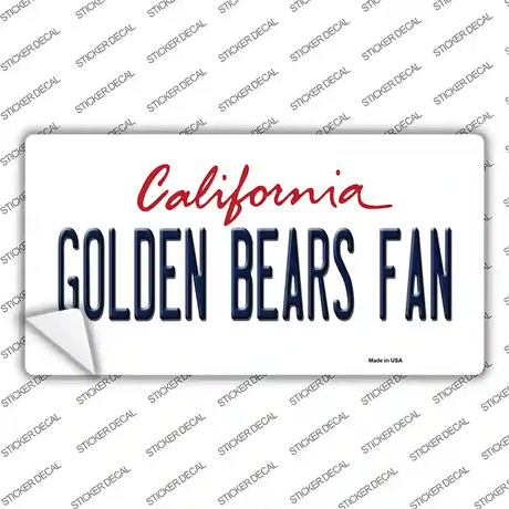 Golden Bears Fan Novelty Sticker Decal