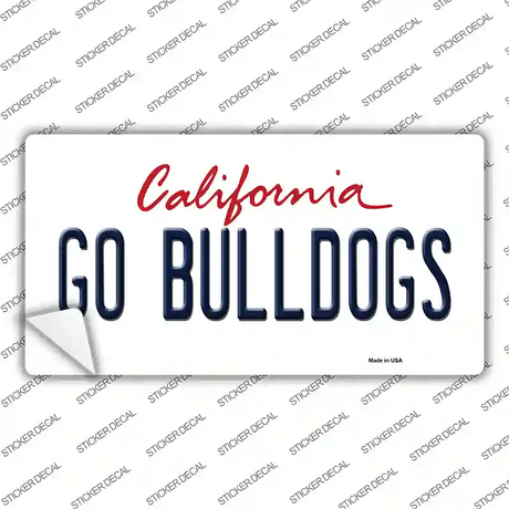Go Bulldogs Novelty Sticker Decal