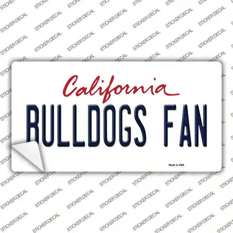 Bulldogs Fan Novelty Sticker Decal