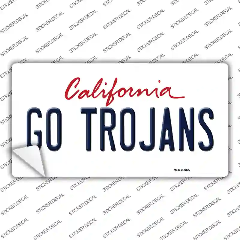 Go Trojans Novelty Sticker Decal
