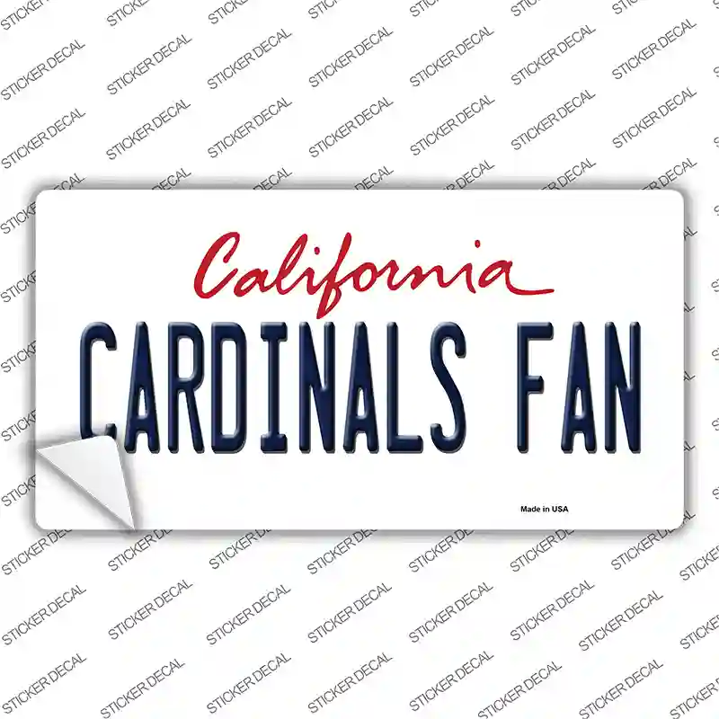 Cardinals Fan Novelty Sticker Decal