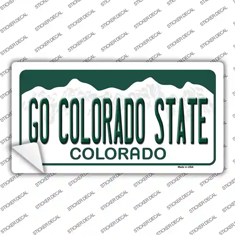 Go Colorado State Novelty Sticker Decal