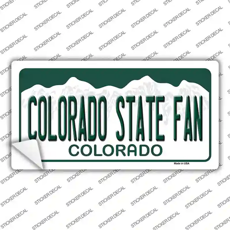 Colorado State Fan Novelty Sticker Decal