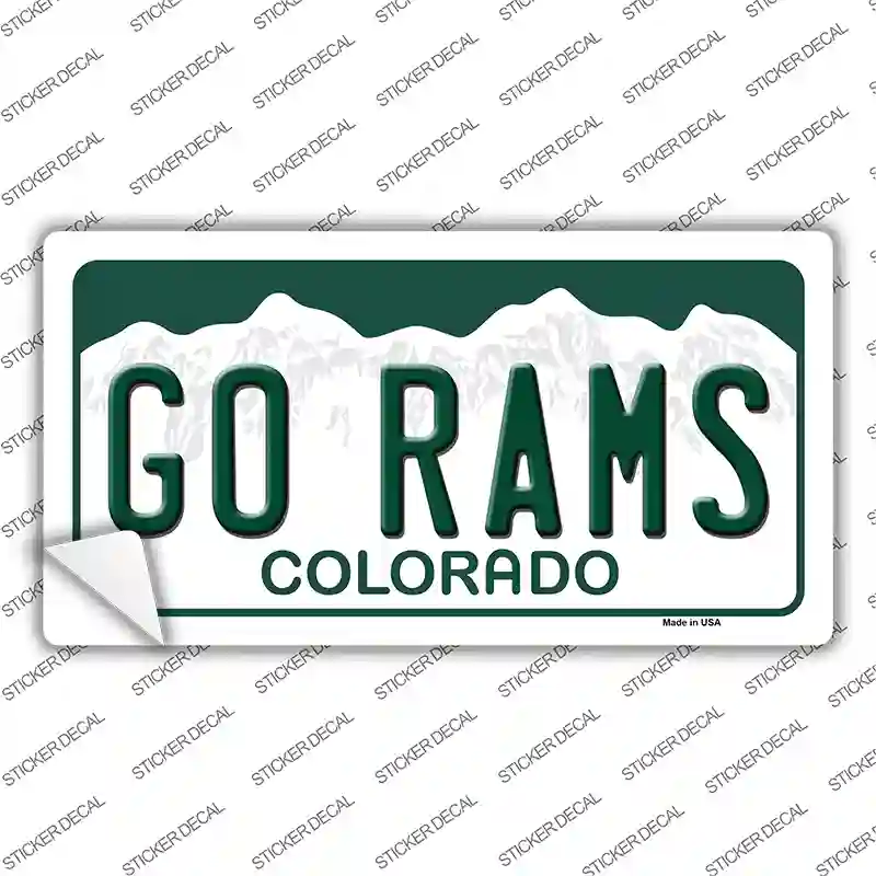 Go Rams Colorado Novelty Sticker Decal