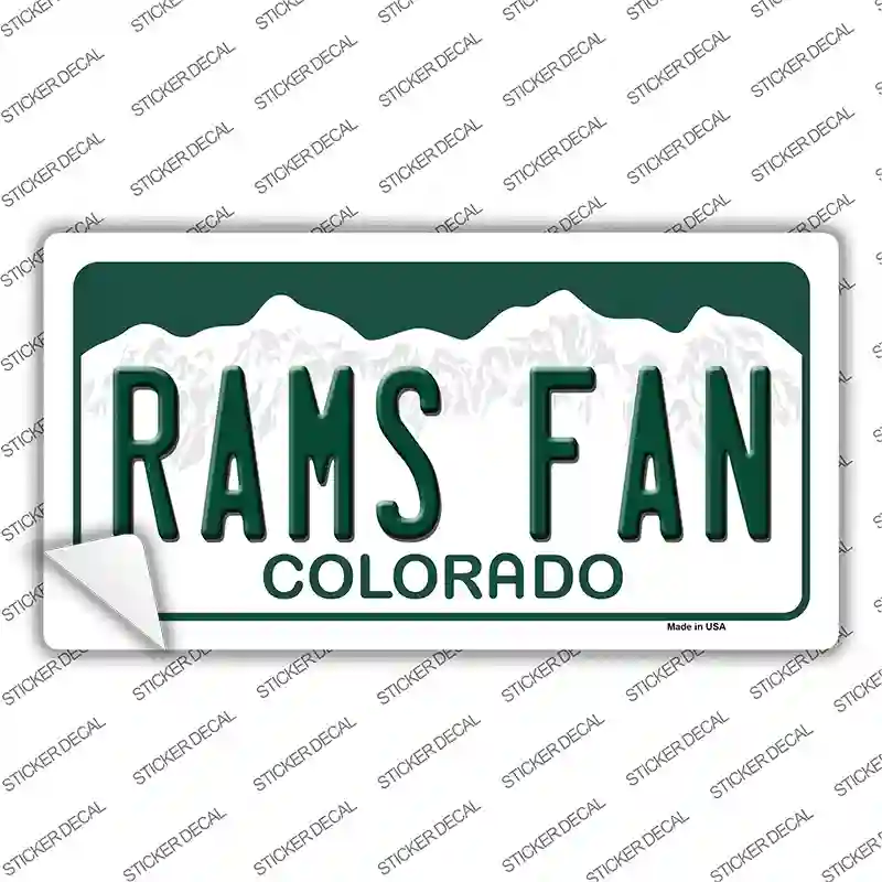 Rams Fan Novelty Sticker Decal