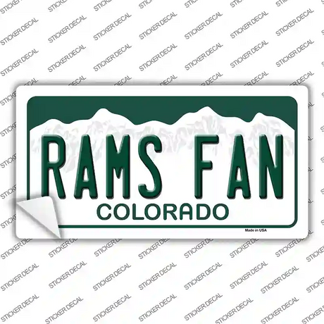 Rams Fan Novelty Sticker Decal