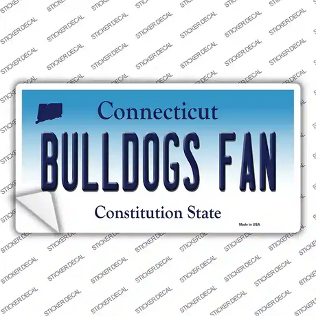 Bulldogs Fan Connecticut Novelty Sticker Decal