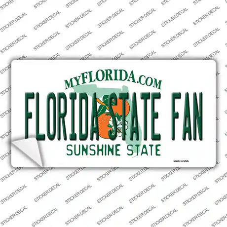 Florida State Fan Novelty Sticker Decal