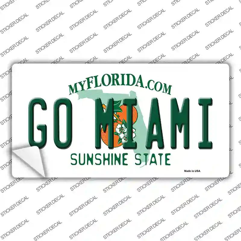 Go Miami Novelty Sticker Decal